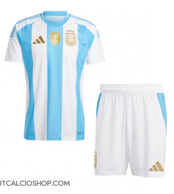 Argentina Prima Maglia Bambino Copa America 2024 Manica Corta (+ Pantaloni corti)